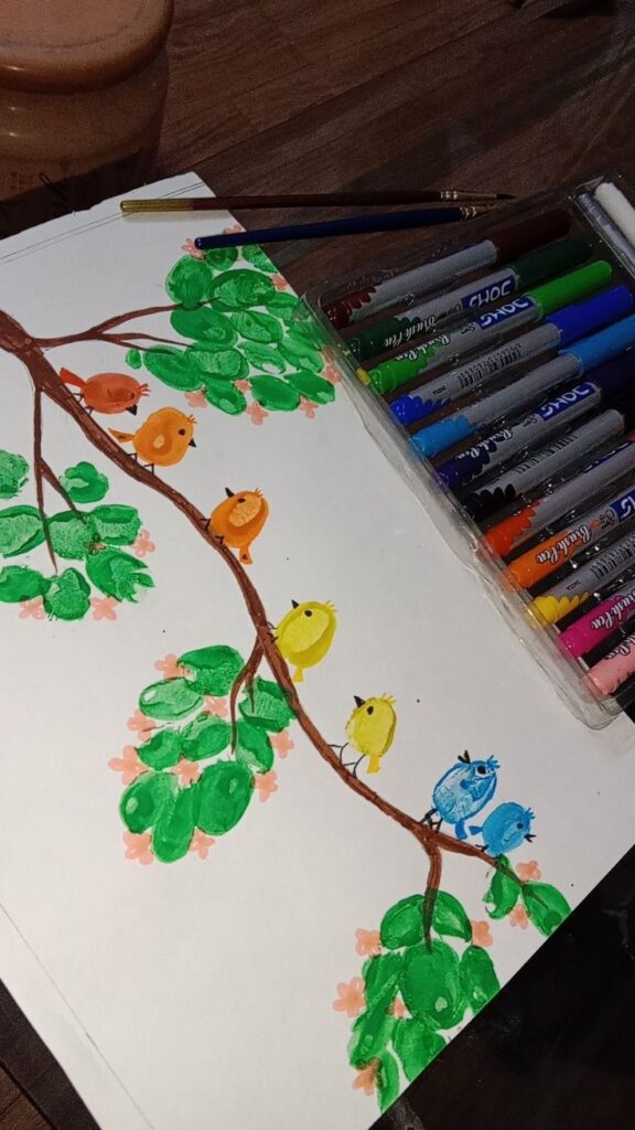 Fingerprint Forest Scene