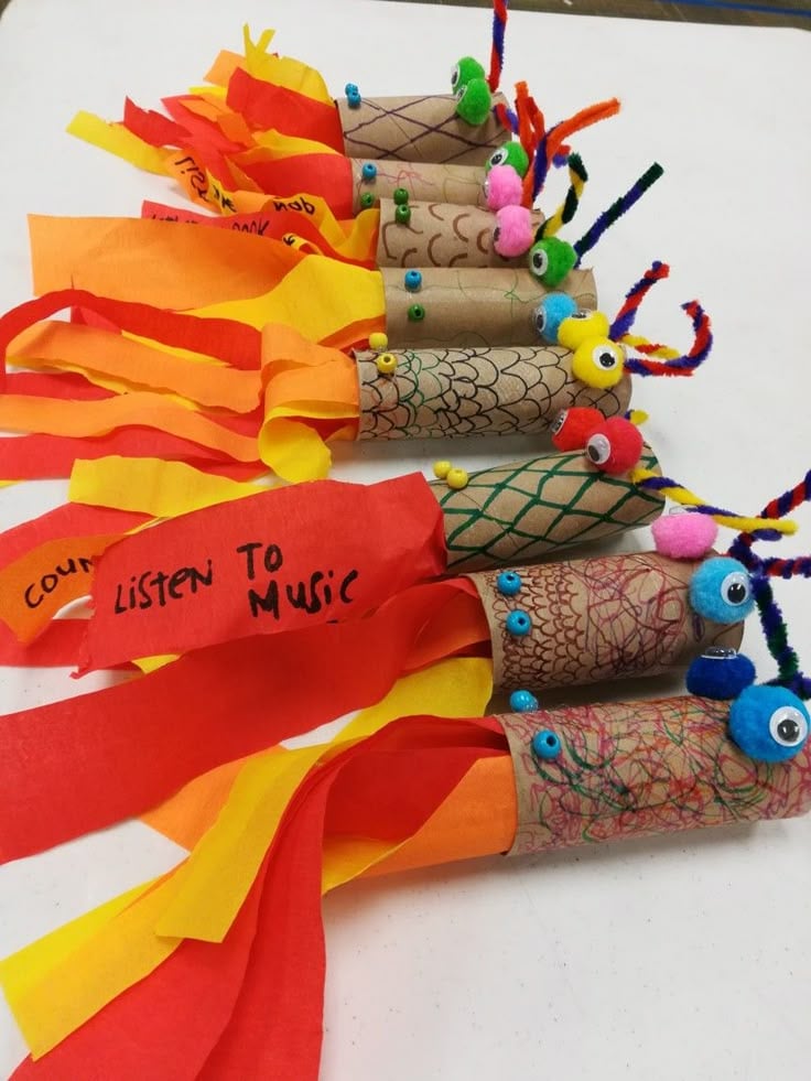  Toilet Paper Roll Fire Breathing Dragons
