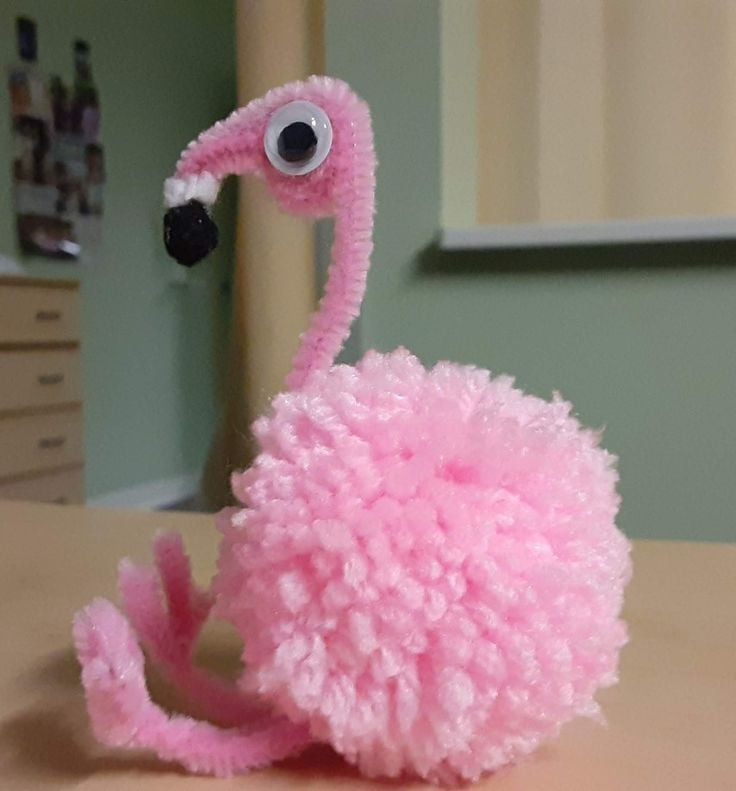Flamingo Pom Pom Craft