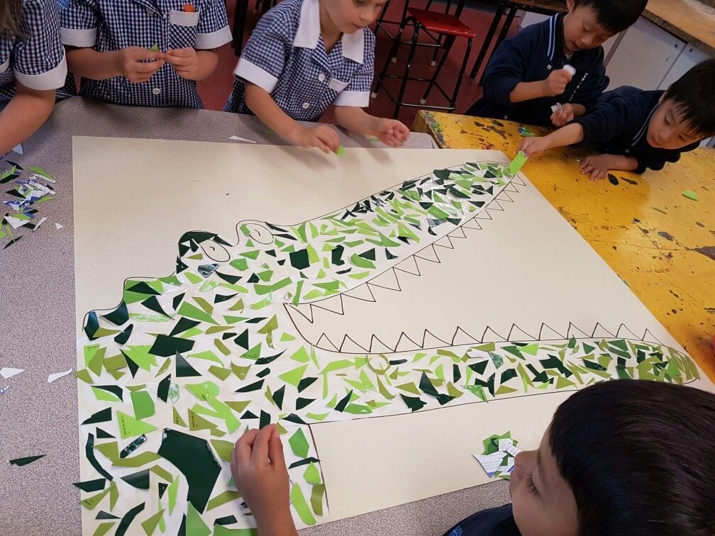 Giant Collaborative Zoo Mural