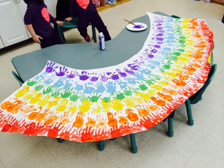 Rainbow Handprint Art