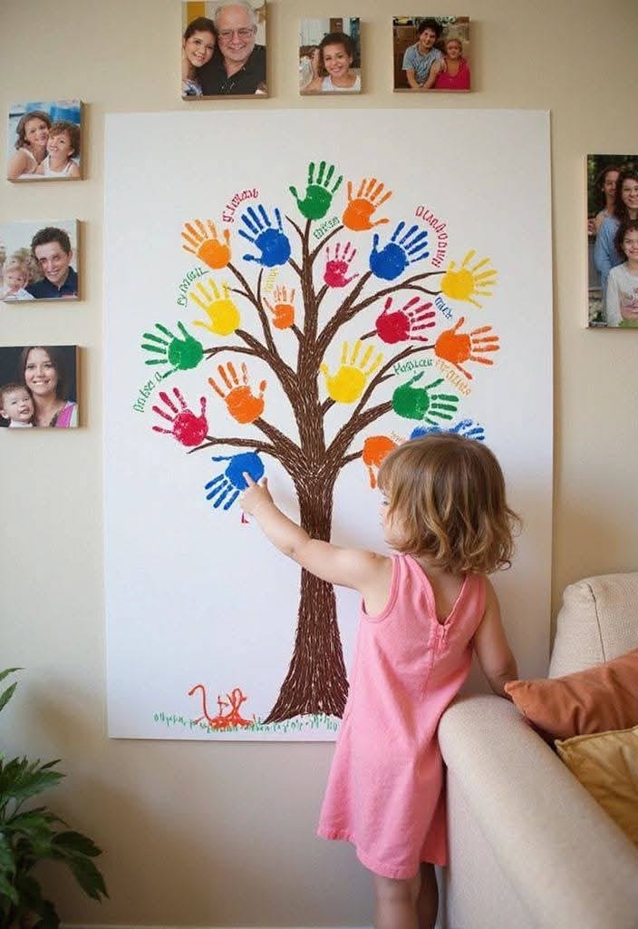 Handprint Family Tree Art