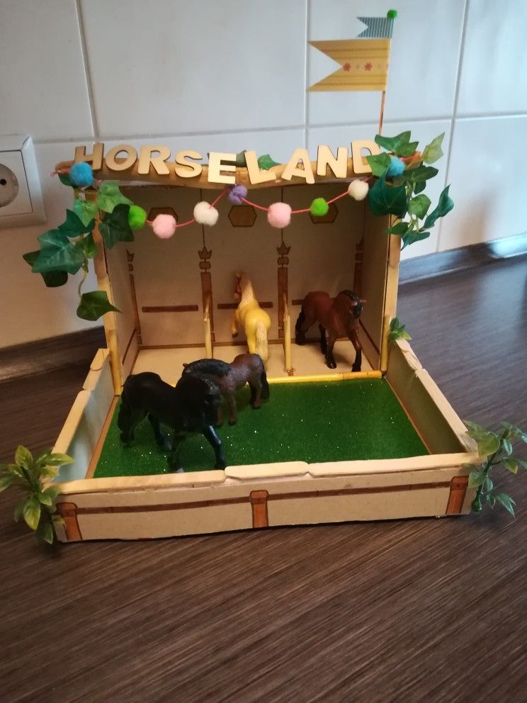 Horse and Stable Scene