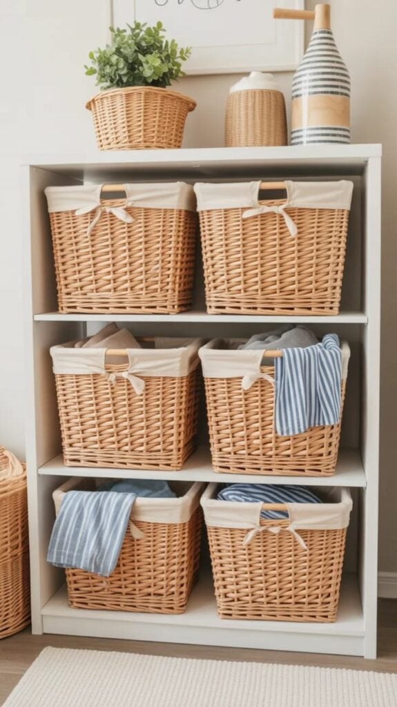 Incorporate Woven Storage Baskets