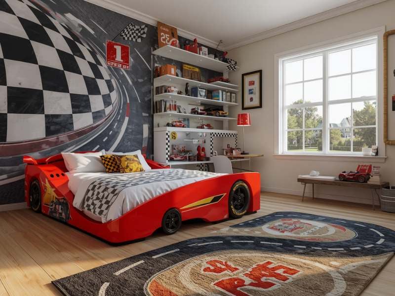  Install Car-Themed Shelves