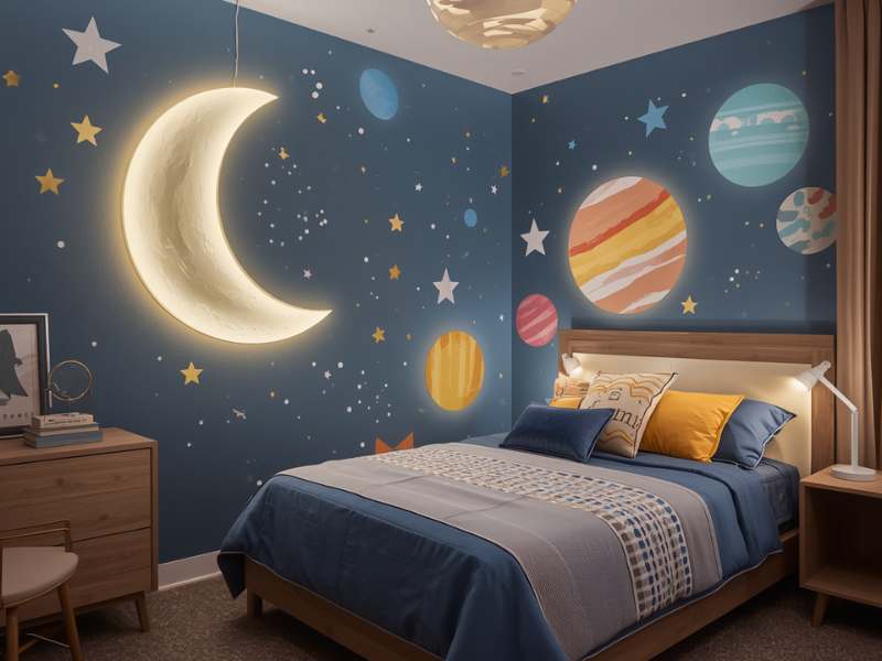 Install Moon-Shaped Lighting