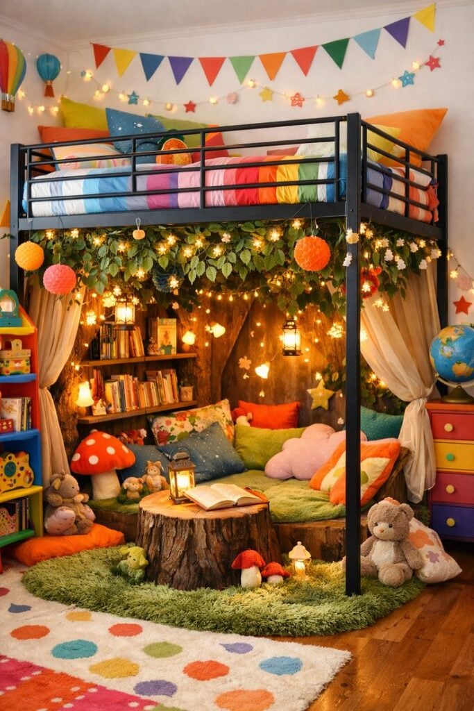 Loft or Bunk Reading Space