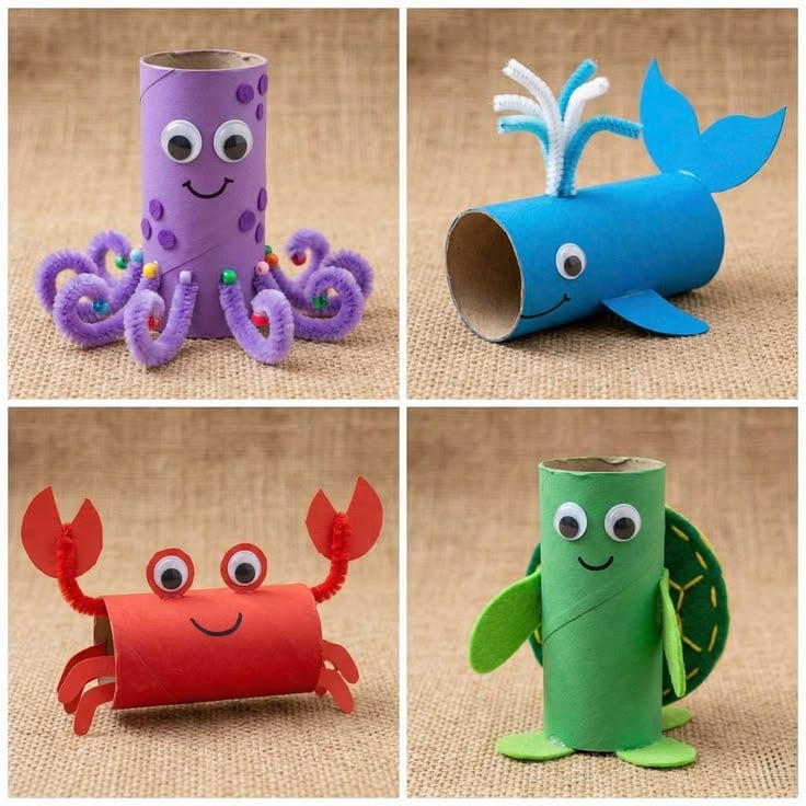 Make Toilet Paper Roll Creatures