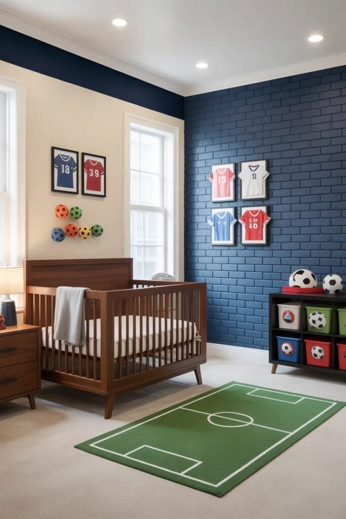 Nursery with a Statement Wall