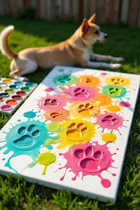 Painted Paw Print Canvas