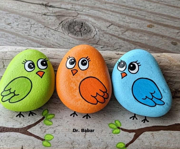 Painted Rock Bird