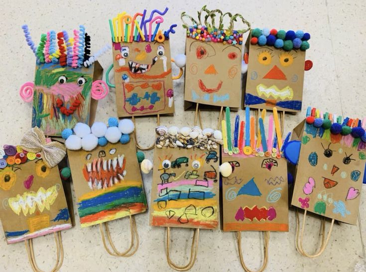 Paper Bag Art Portraits