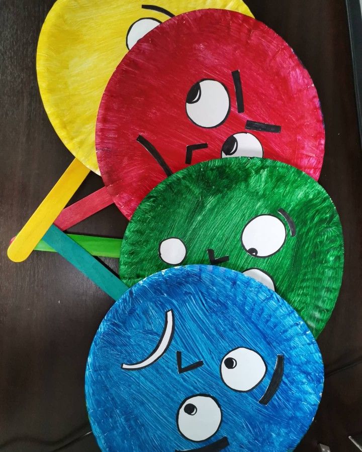 Paper Plate Emoji Faces