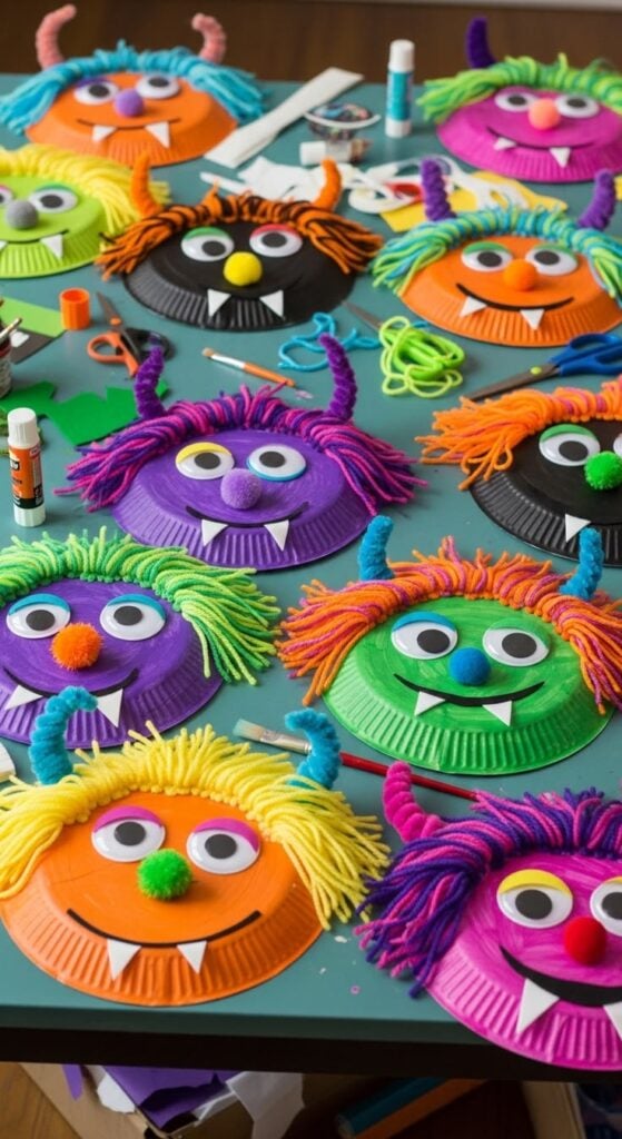 Paper Plate Monster Masks