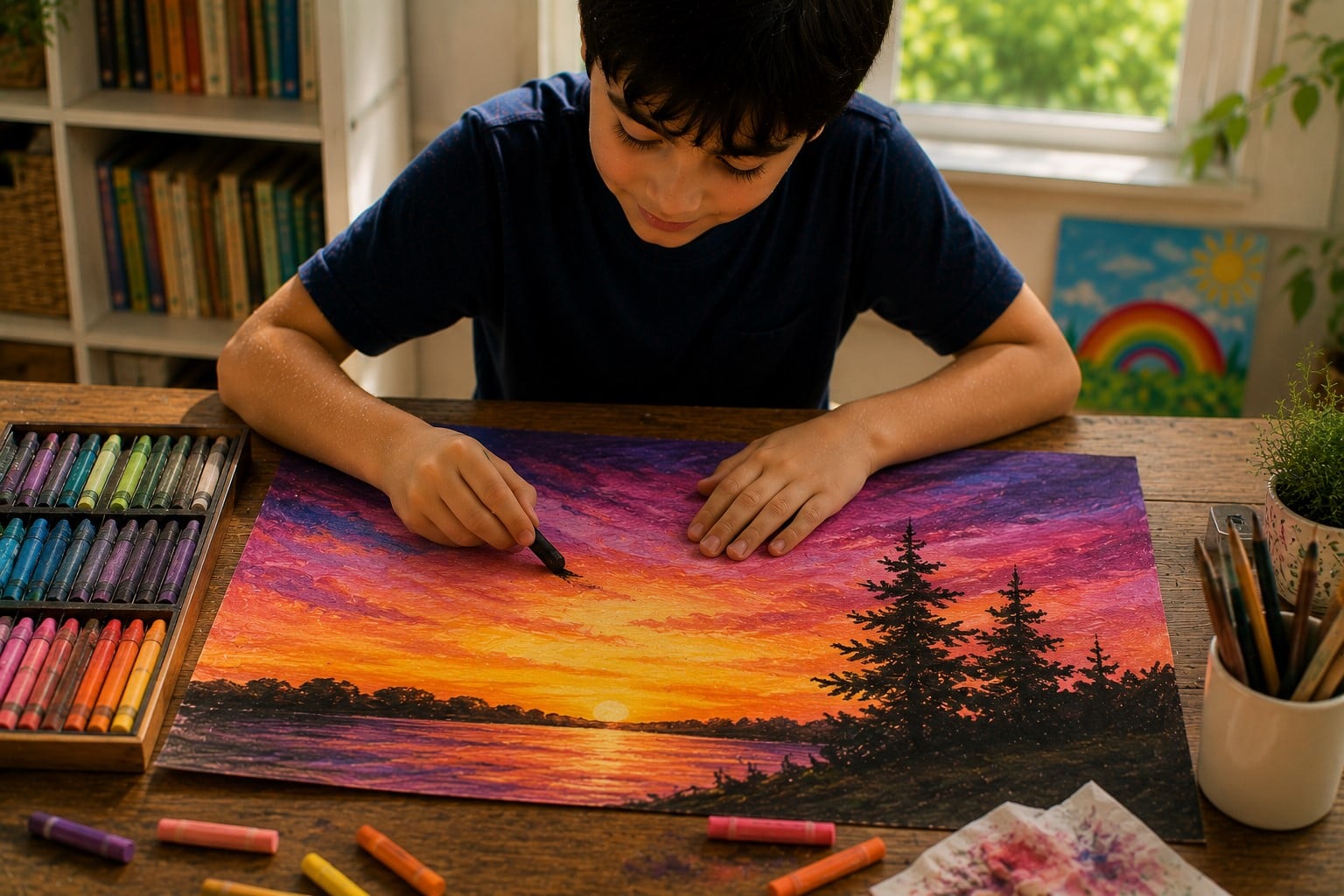 Pastel Sunset Art