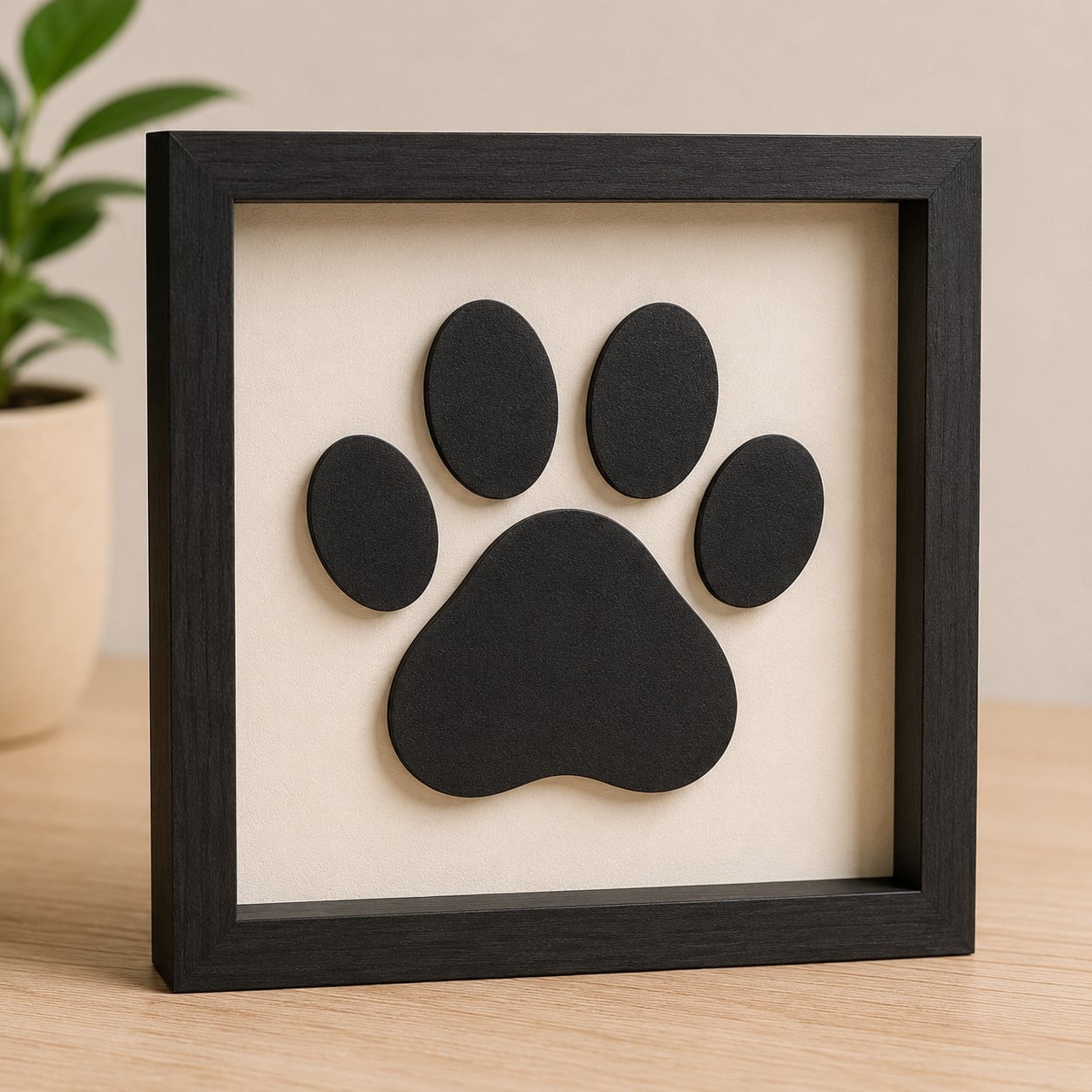 Paw Print Shadow Box