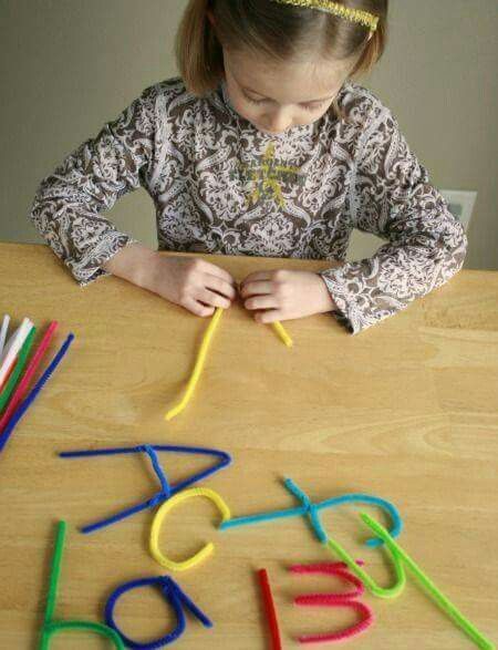 Pipe Cleaner Alphabet Shapes