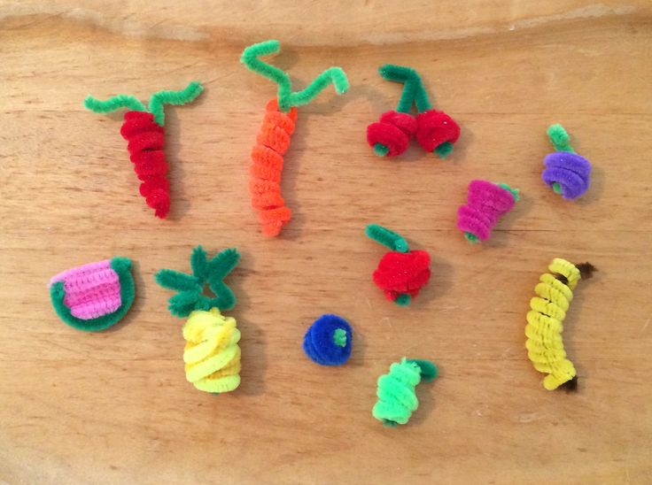 Pipe Cleaner Fruit Shapes