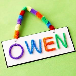 Pipe Cleaner Name Craft
