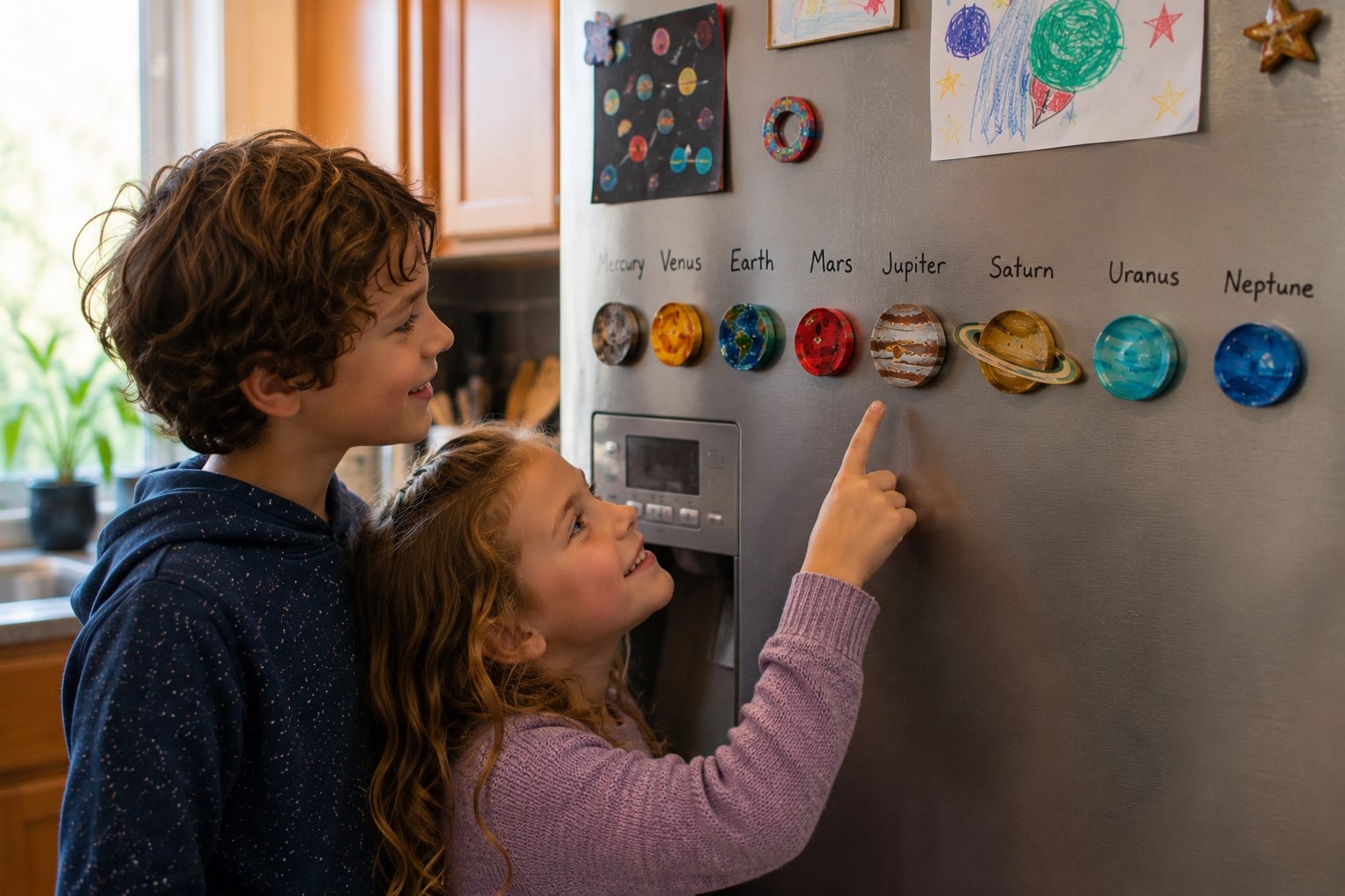 Planet Bottle Cap Magnets