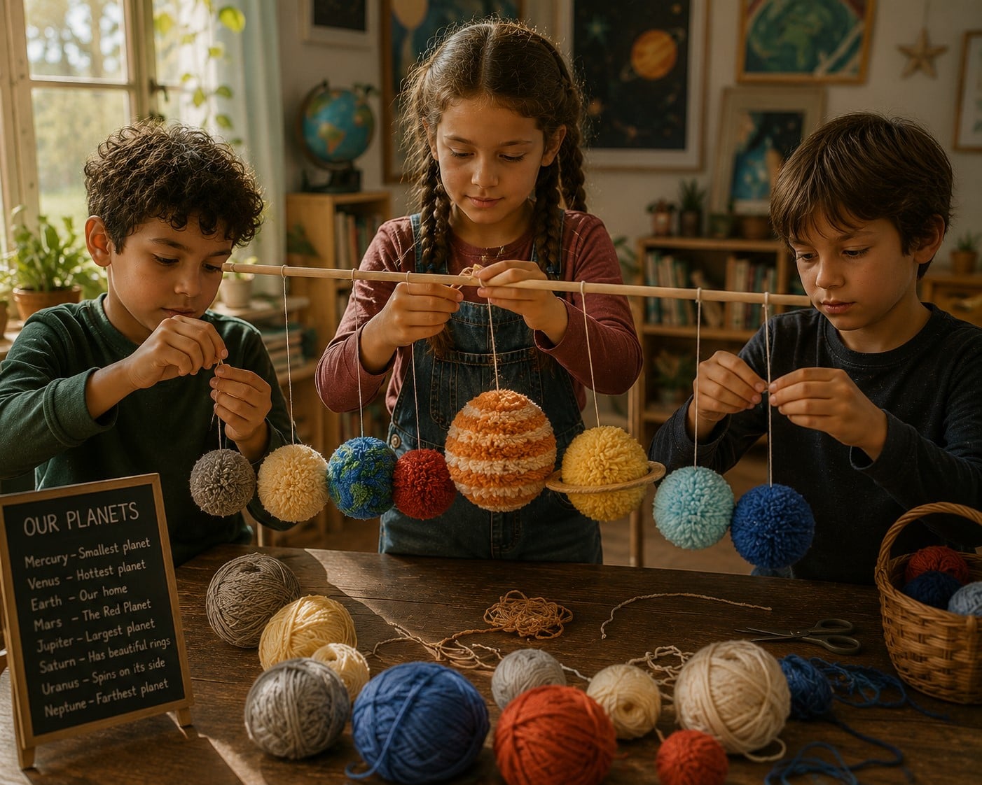 Planet Pom Pom Mobile