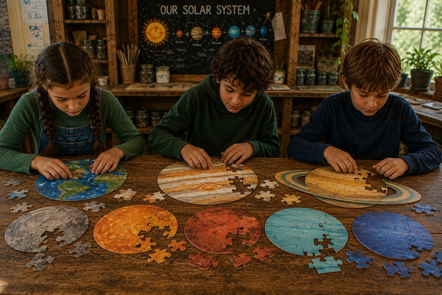 Planet Puzzle Pieces