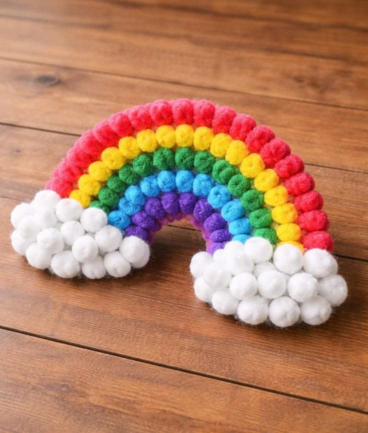 Pom Pom Rainbow Craft