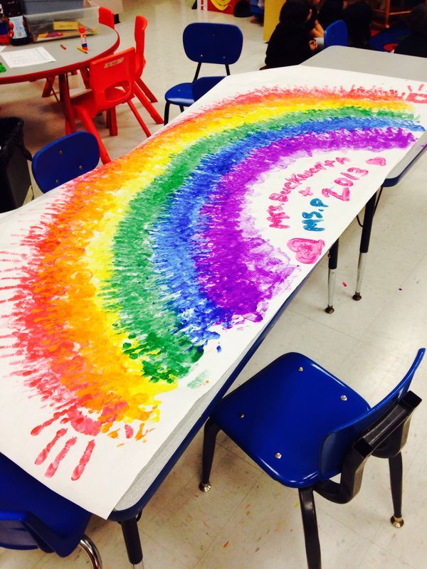 Rainbow Finger Swirls