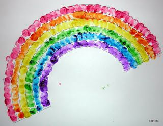 Rainbow Fingerprint Art