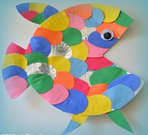Rainbow Fish Scale Craft