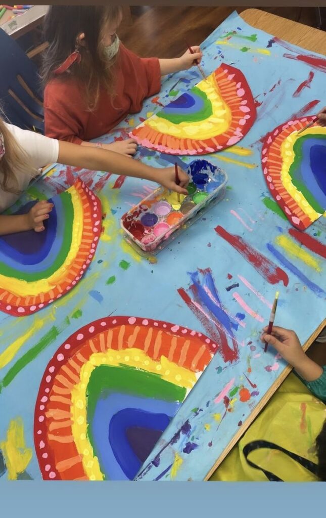 Rainbow Resist Painting