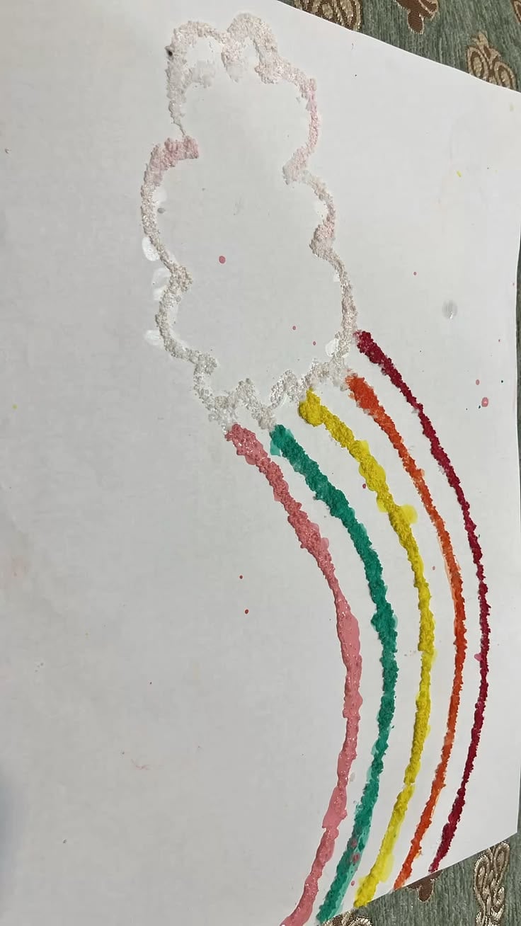 Rainbow Salt Painting