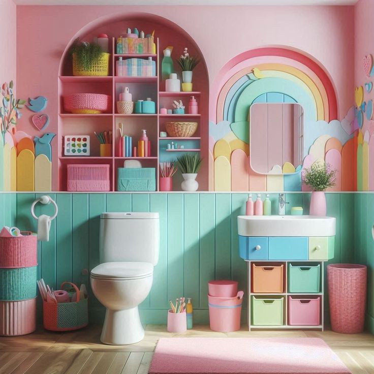 Rainbow Storage Wall