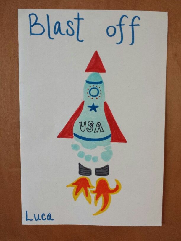 Rocket Footprint Art