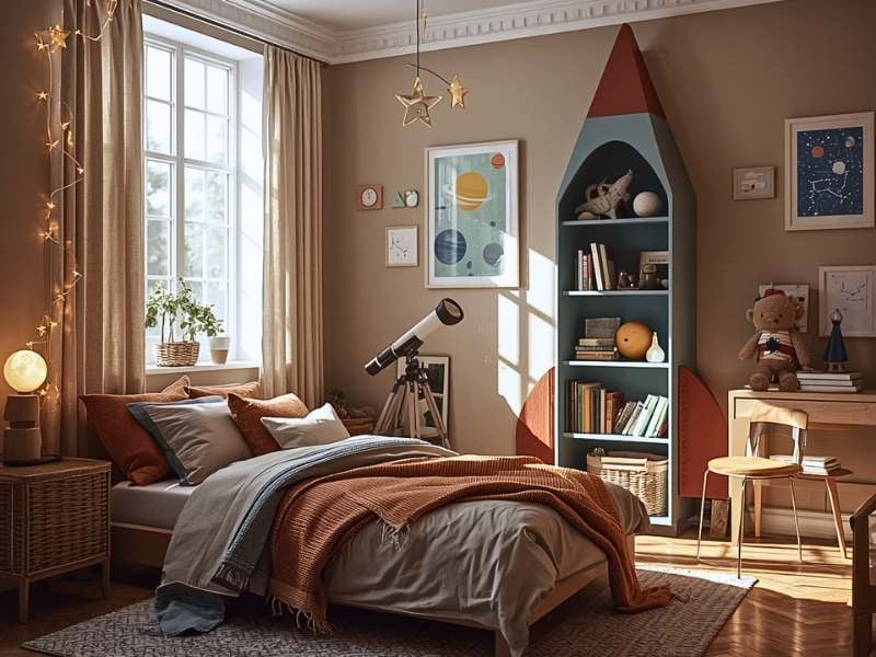 Use a Rocket-Shaped Bookcase