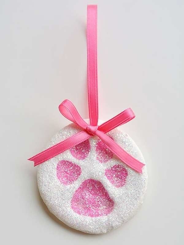 Salt Dough Paw Print Ornament
