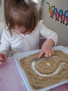 Sand Tray Writing and Drawing