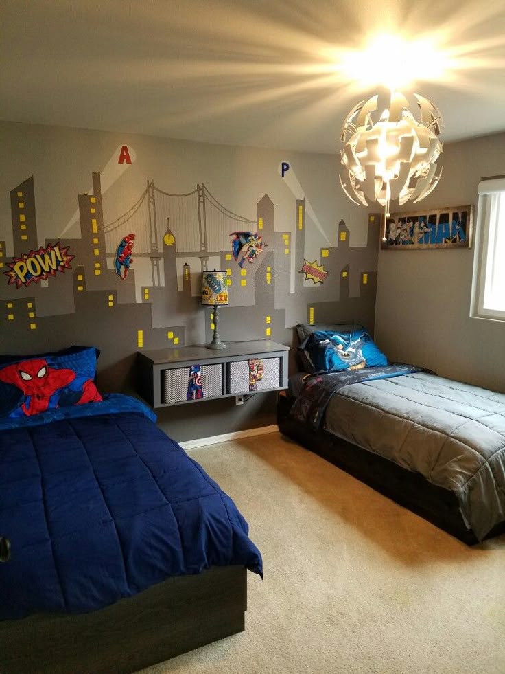 Shared Superhero Bedroom