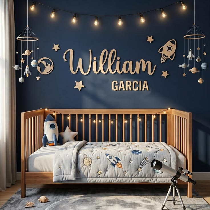 Space-Themed Name Sign