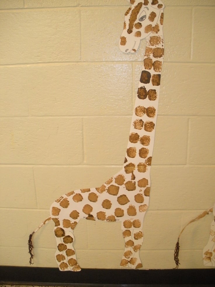 Sponge Painted Giraffe