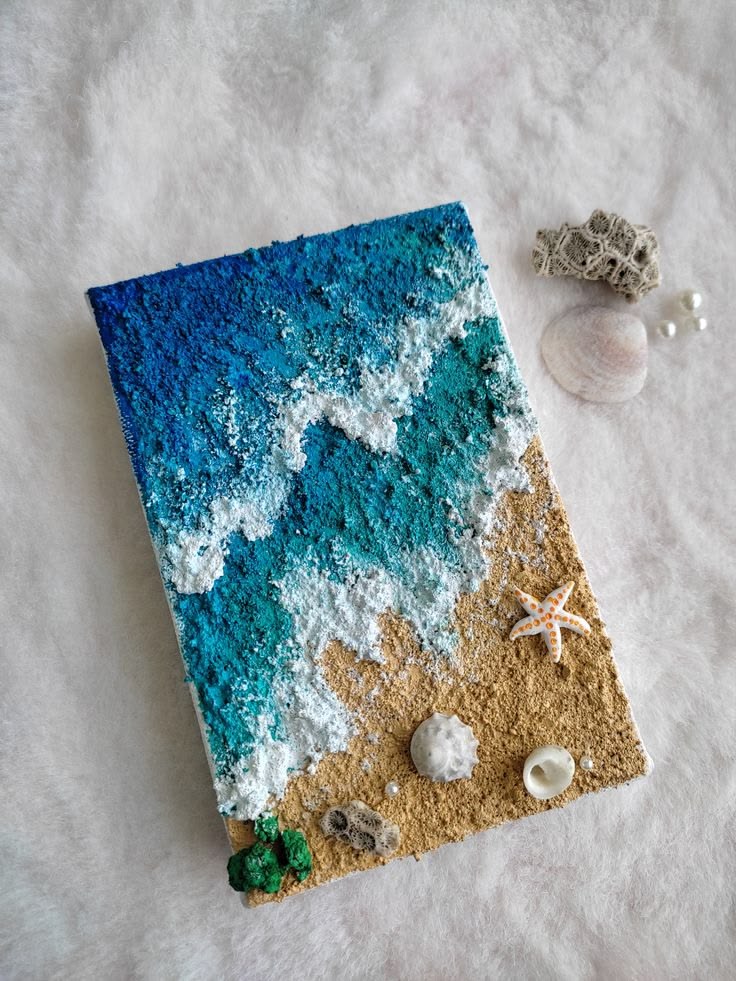 Sponge-Painted Ocean Scene