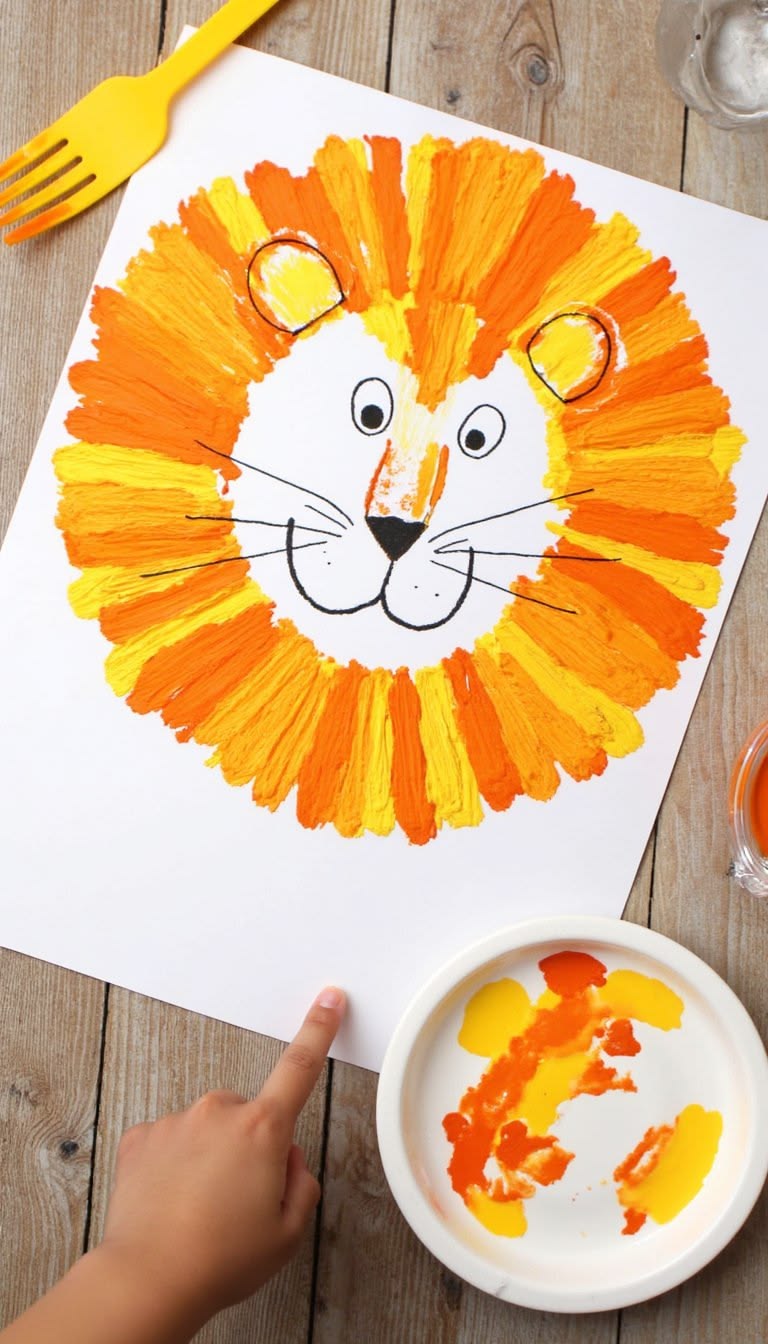 Sponge Print Lion Mane
