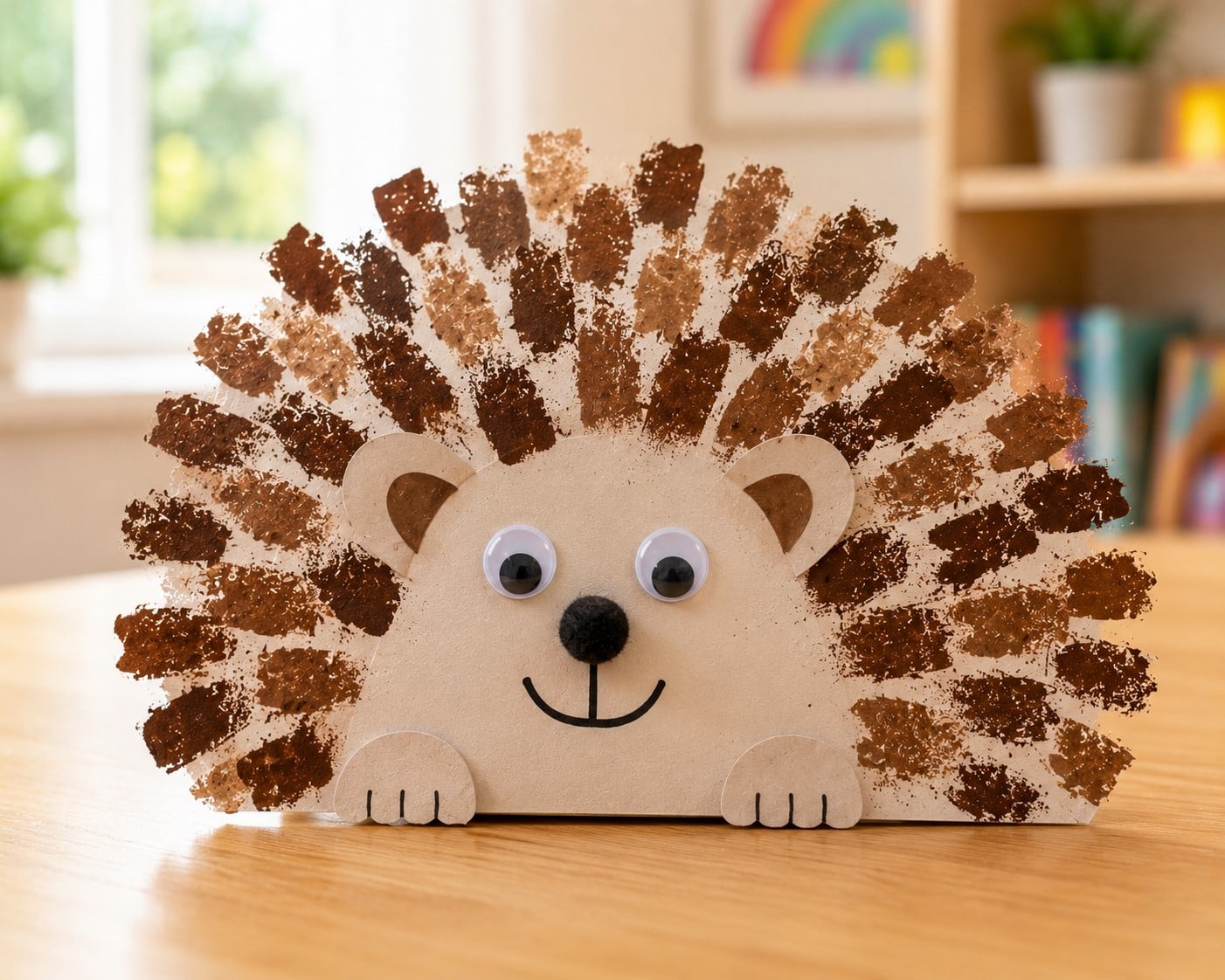 Sponge Printed Hedgehog