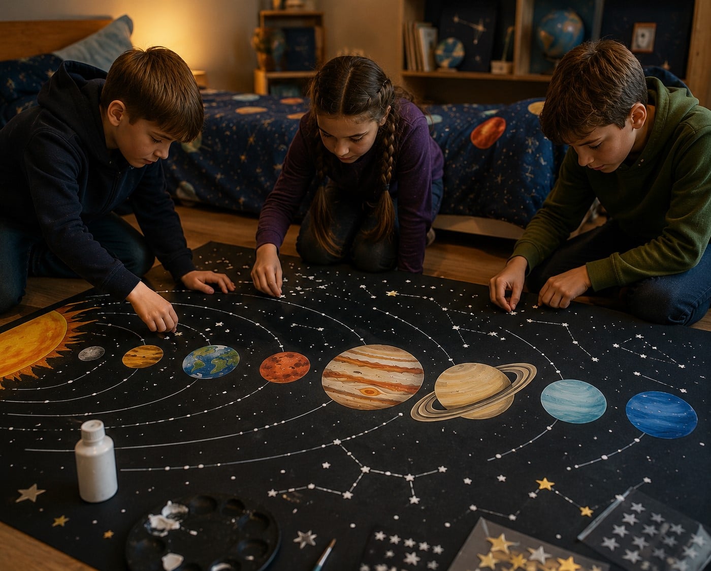 Star and Planet Constellation Map
