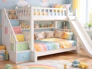 Stylish Bunk Bed Ideas for kids rooms that save space beautifully