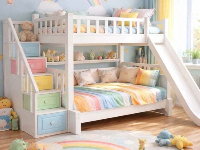 Stylish Bunk Bed Ideas for kids rooms that save space beautifully