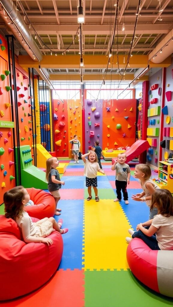 The Ultimate Indoor Playroom with a Kids' Climbing Wall