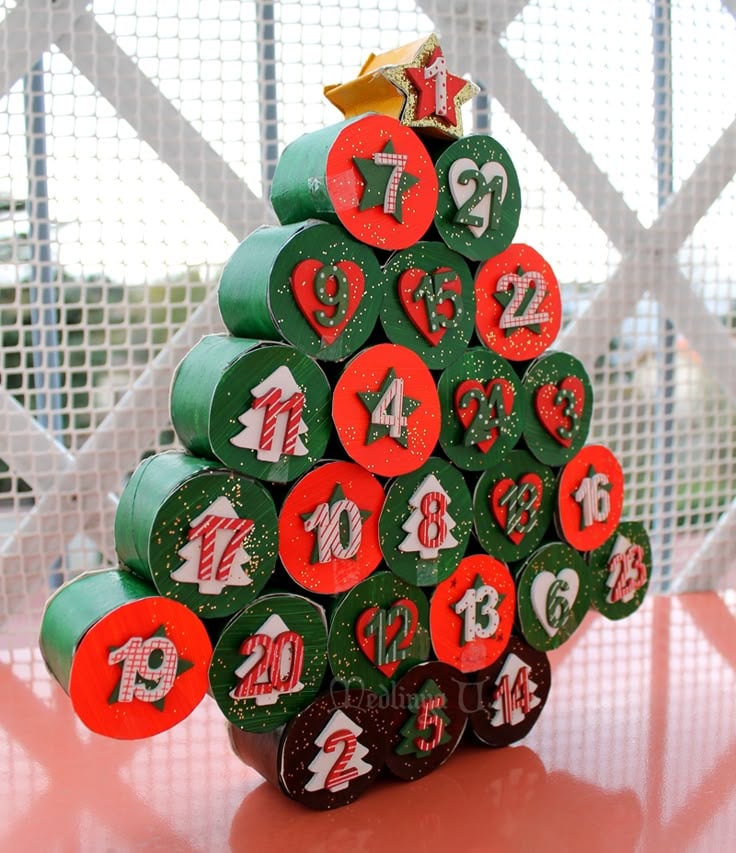 Toilet Paper Roll Advent Calendars