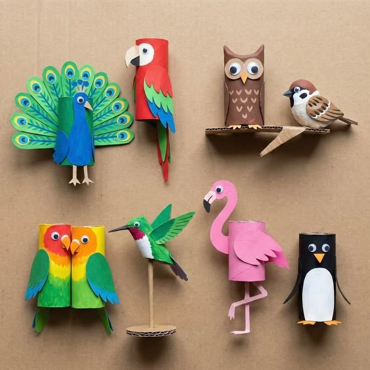 Toilet Paper Roll Birds