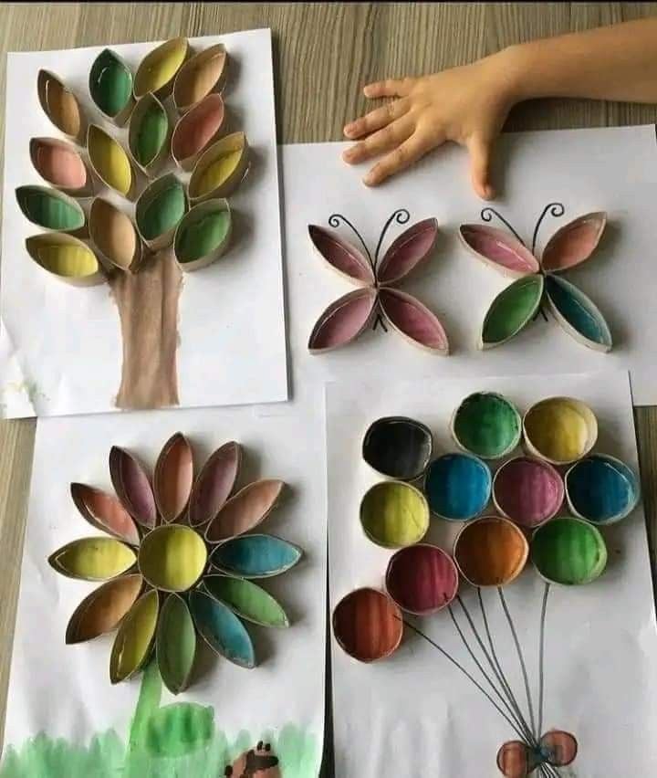 Toilet Paper Roll Flowers
